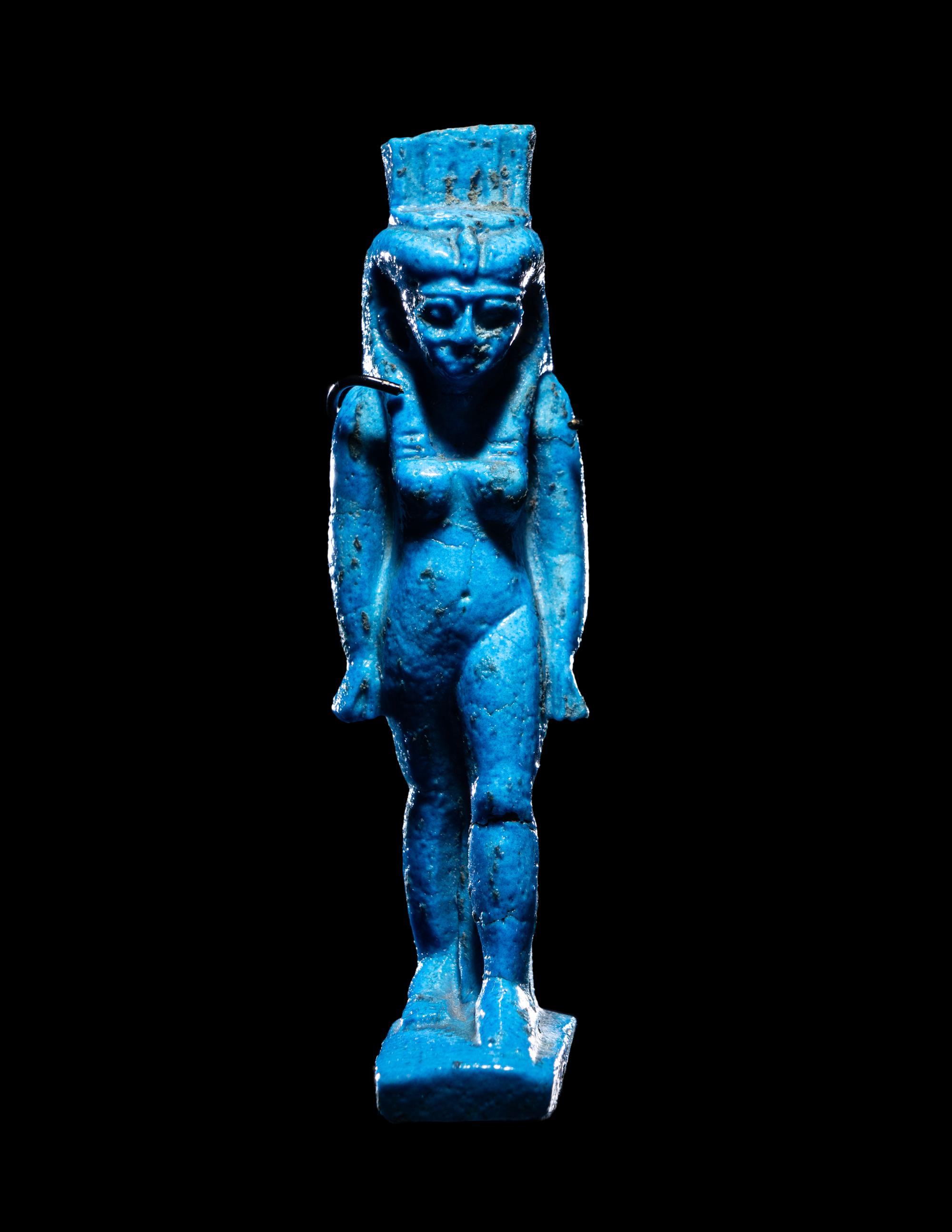 An Egyptian Blue Faience Nehmetawy
