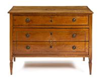 A Northern Italian Parquetry and Walnut Commode Height 35 x width 47 1/4 x depth 20 1/2 inches. — EARLY 19TH CENTURY
