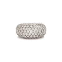 HAMILTON, PLATINUM AND DIAMOND BOMBÉ RING