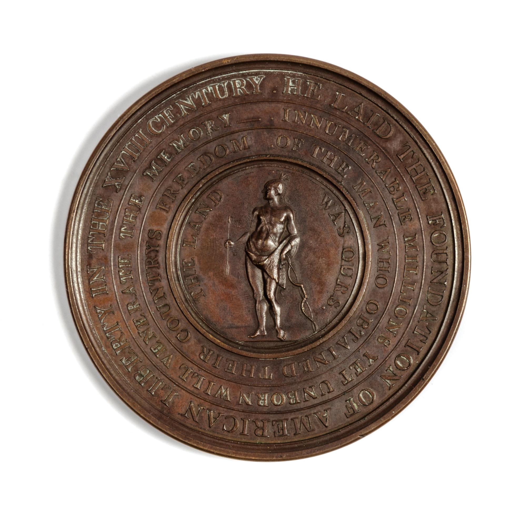 An American Bronze "George Washington" Mourning Medal Diameter 2 7/8 inches. — 18TH/19TH CENTURY