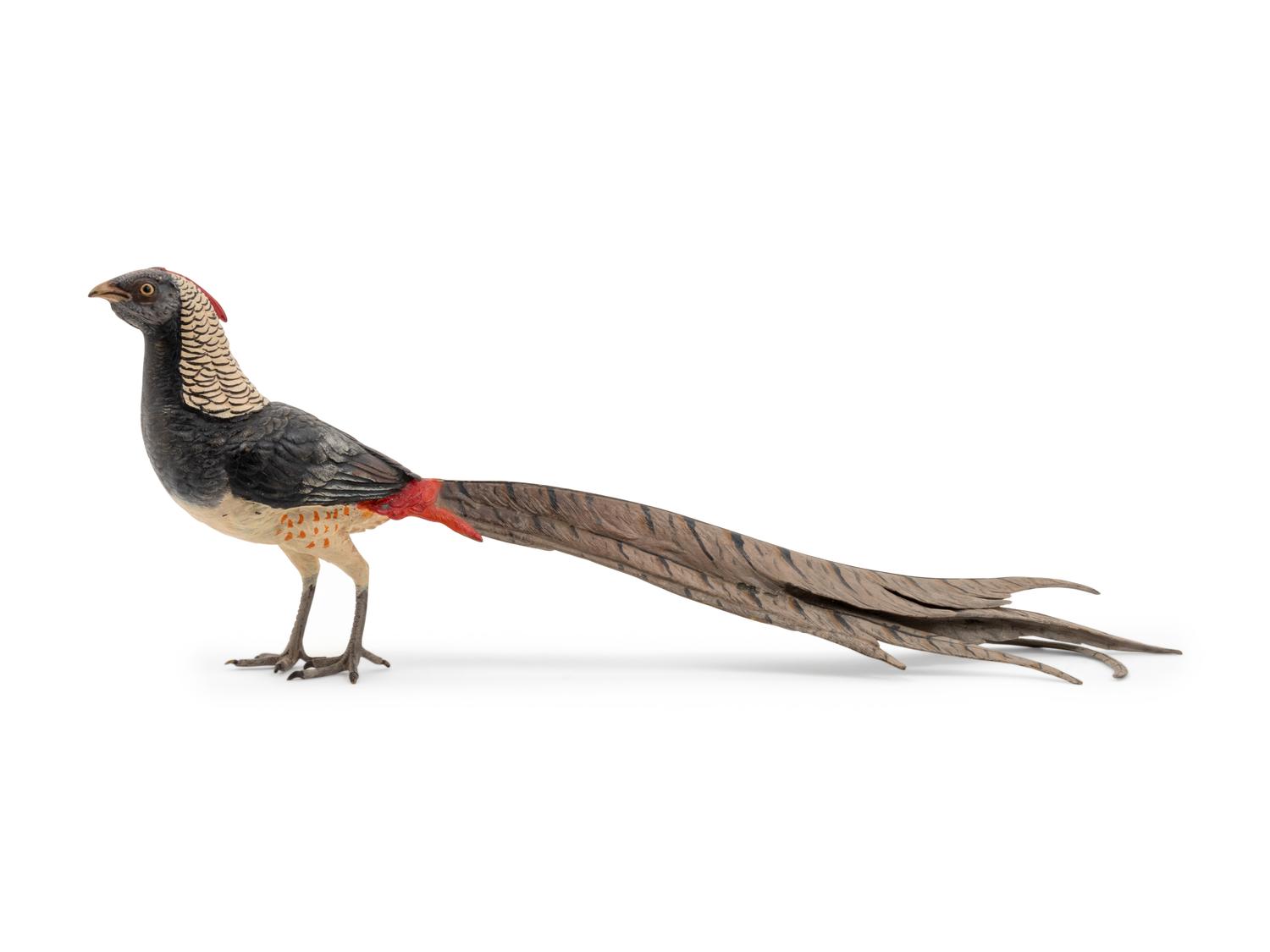 An Austrian Cold-Painted Bronze Pheasant