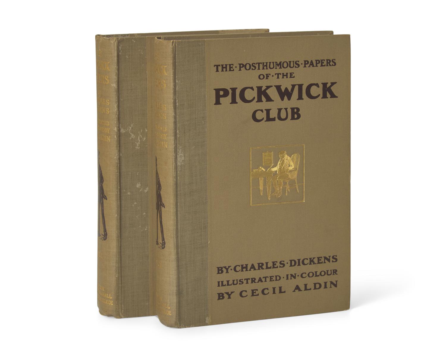 DICKENS, Charles (1812-1870). The Posthumous Papers of the Pickwick Club. London: Chapman & Hall, Ltd./Lawrence & Jellicoe, Ltd., 1910.