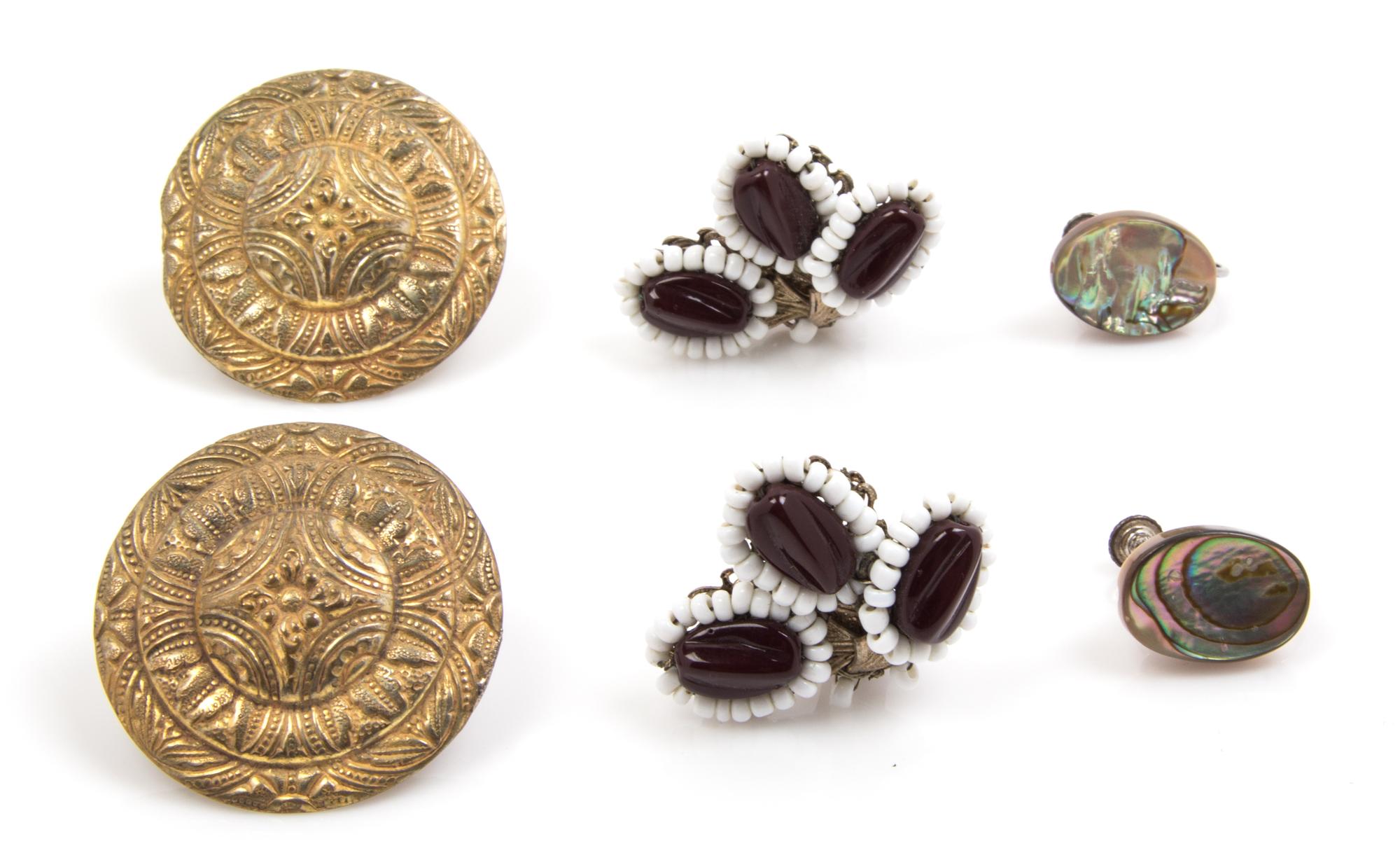 A Group of Three Miriam Haskell Earclips,