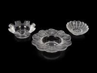 Three Lalique Ash Receivers