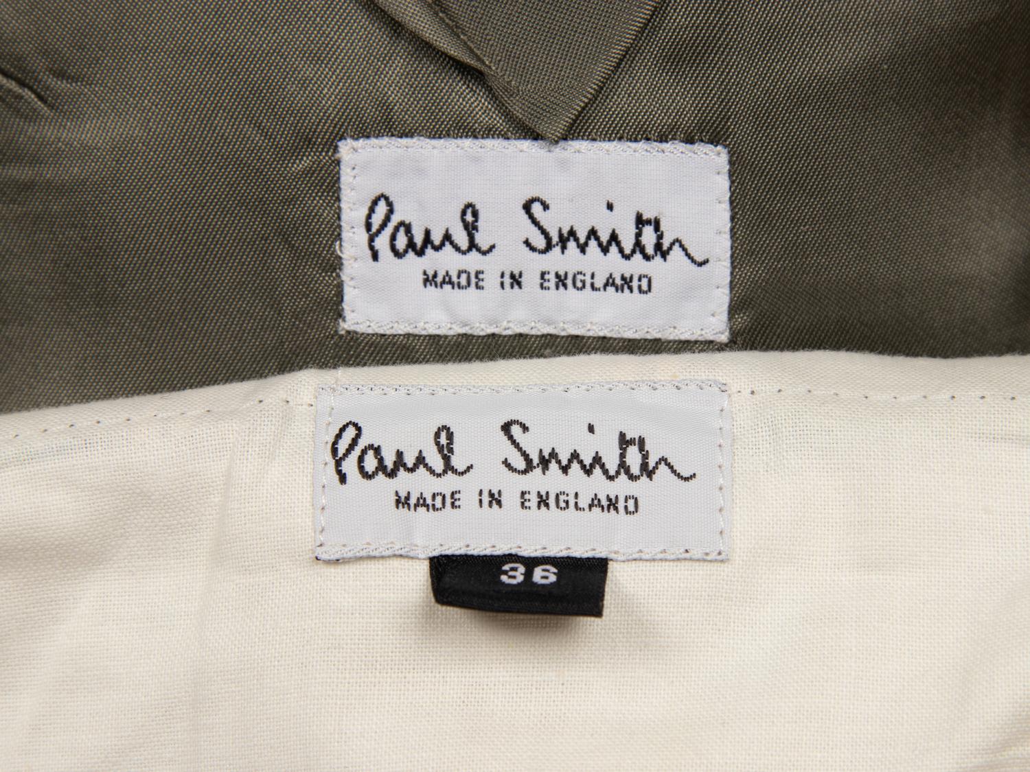 Paul Smith, Chartreuse Plaid Linen Suit