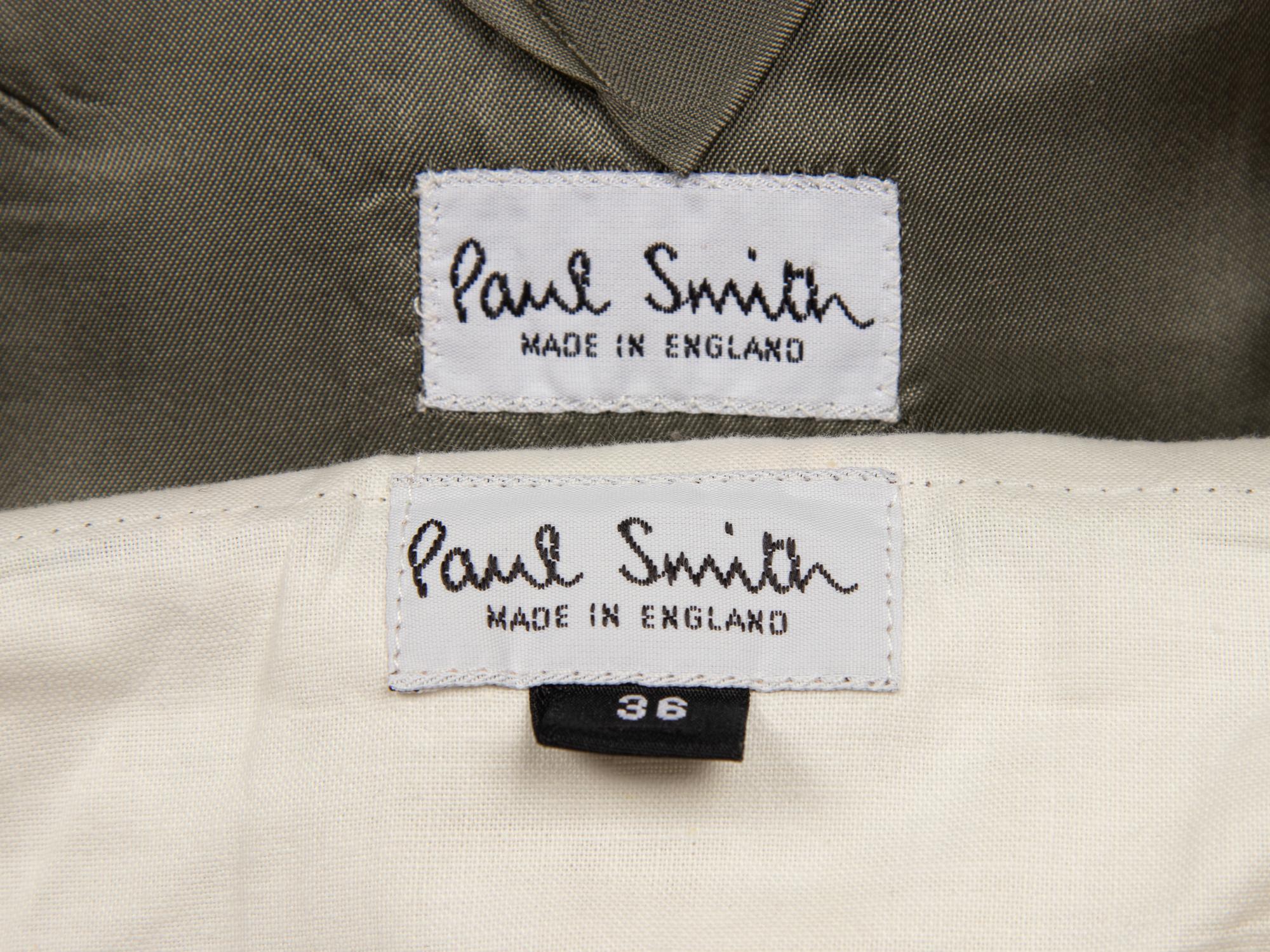Paul Smith, Chartreuse Plaid Linen Suit