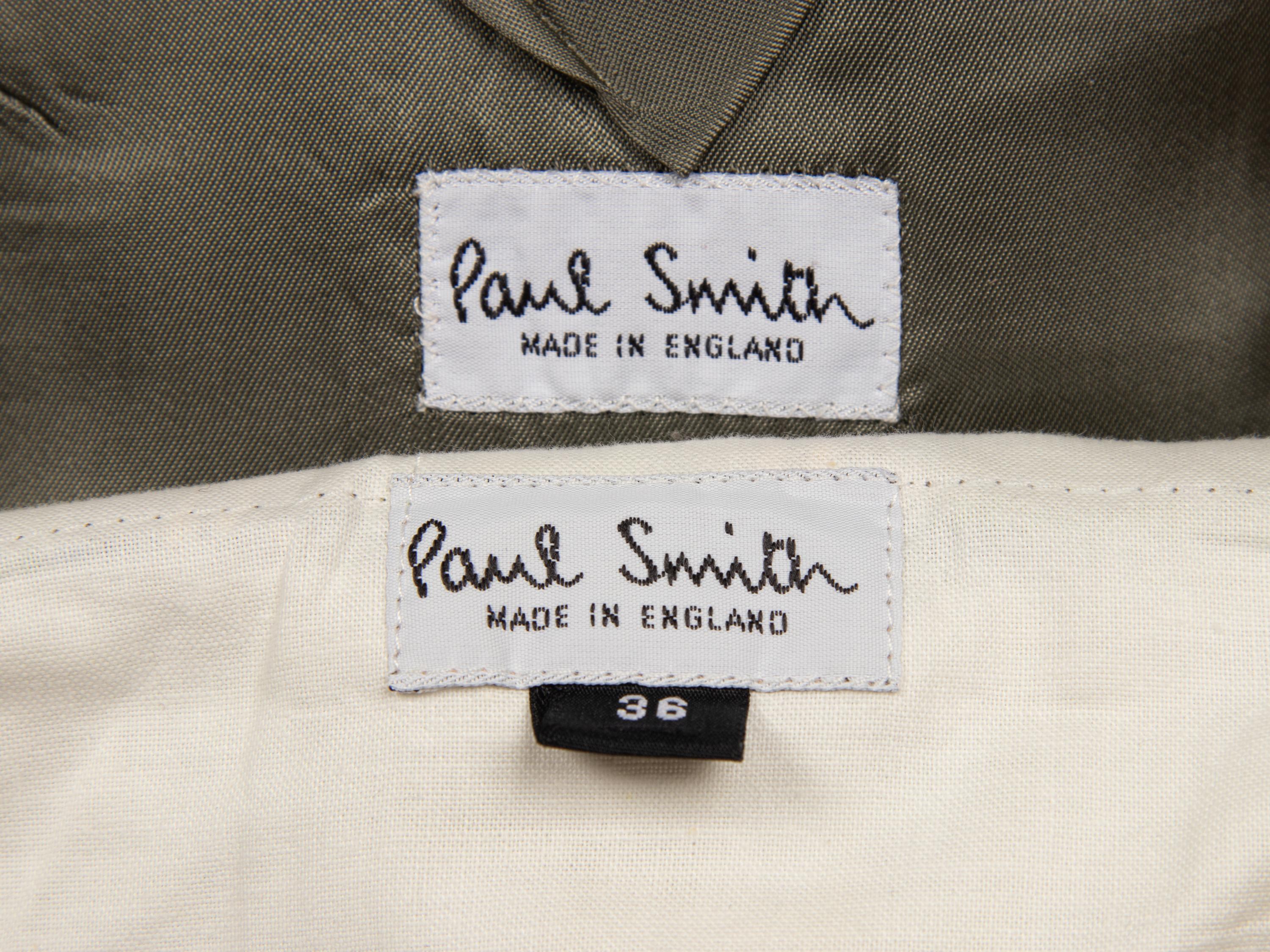 Paul Smith, Chartreuse Plaid Linen Suit