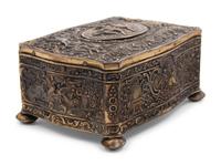 A German Silver-Gilt Singing Bird Automaton Box