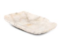 A Large Carved Alabaster Tray