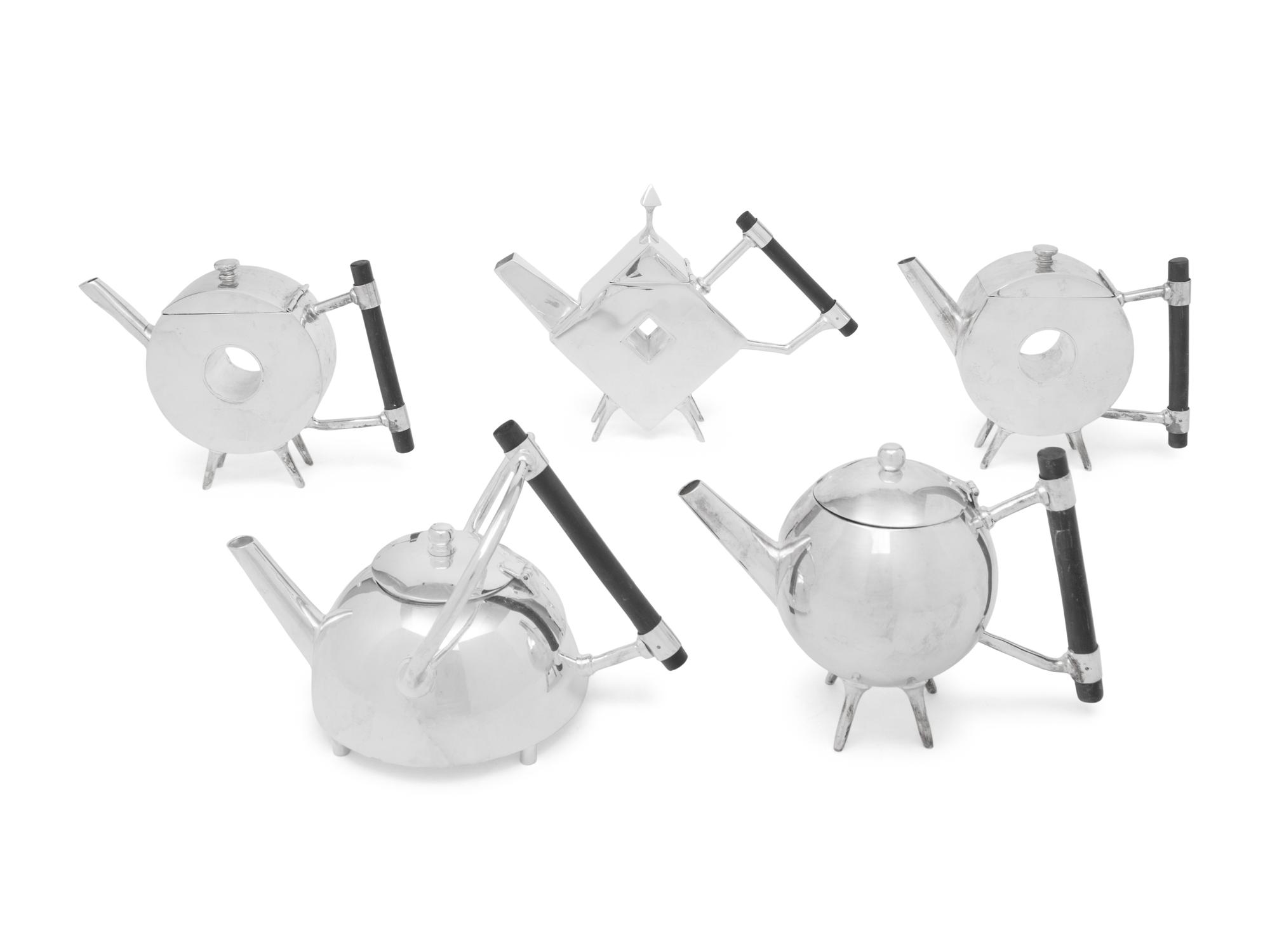 A Group of Silver-Plate Table Articles in the Manner of Christopher Dresser