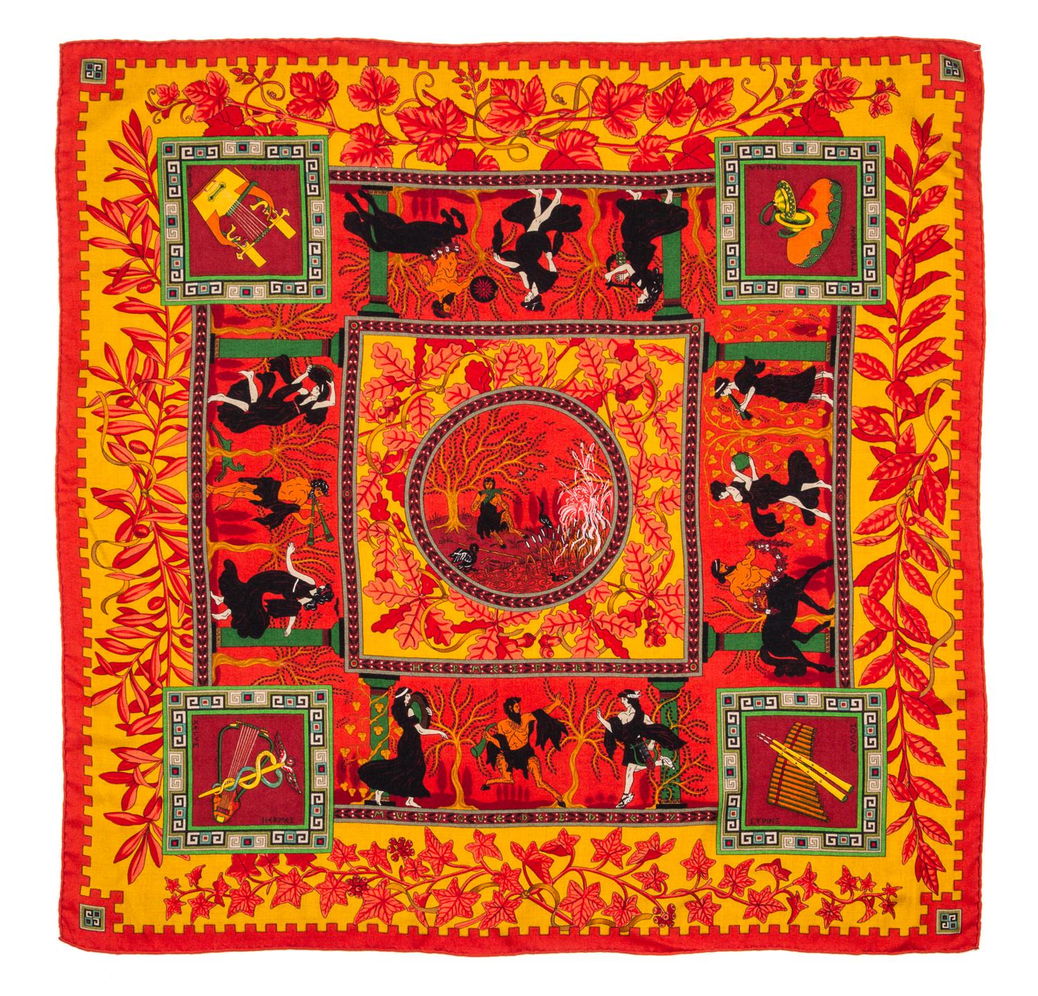 An Hermes 90cm Silk Cashmere Scarf, 36"x36".