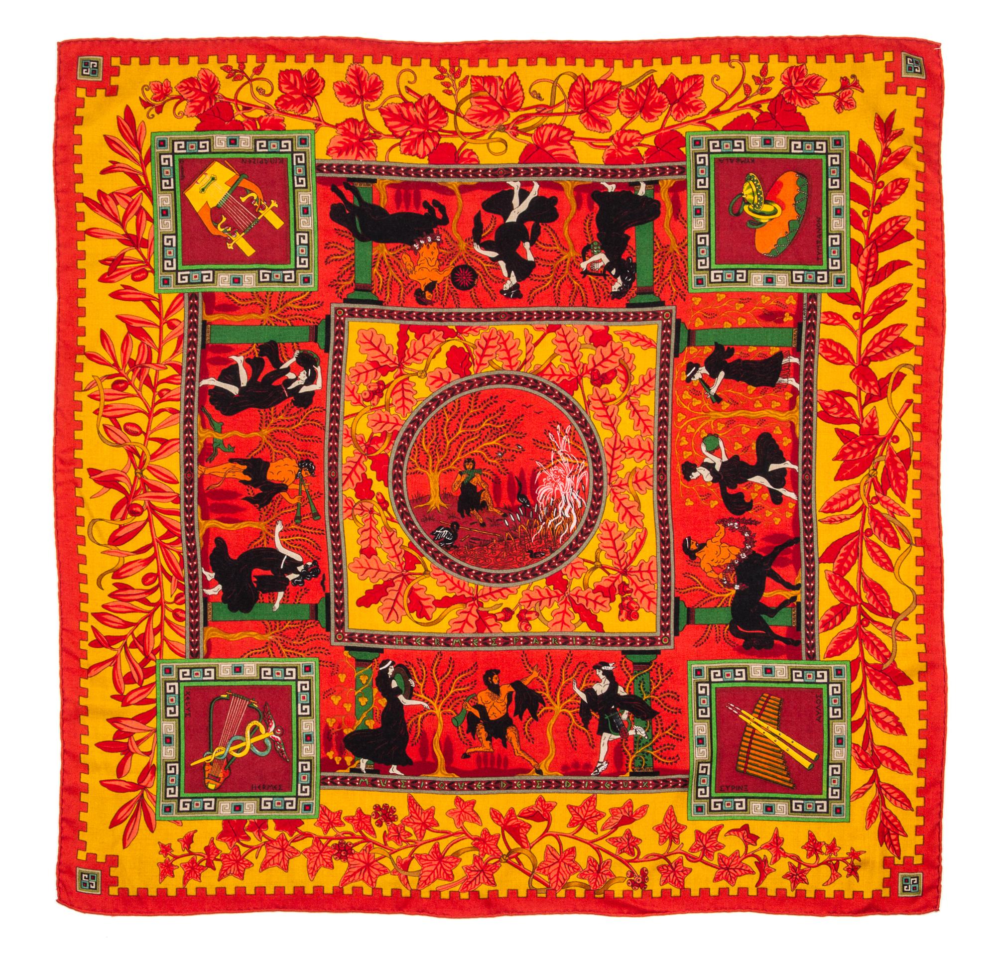 An Hermes 90cm Silk Cashmere Scarf, 36"x36".