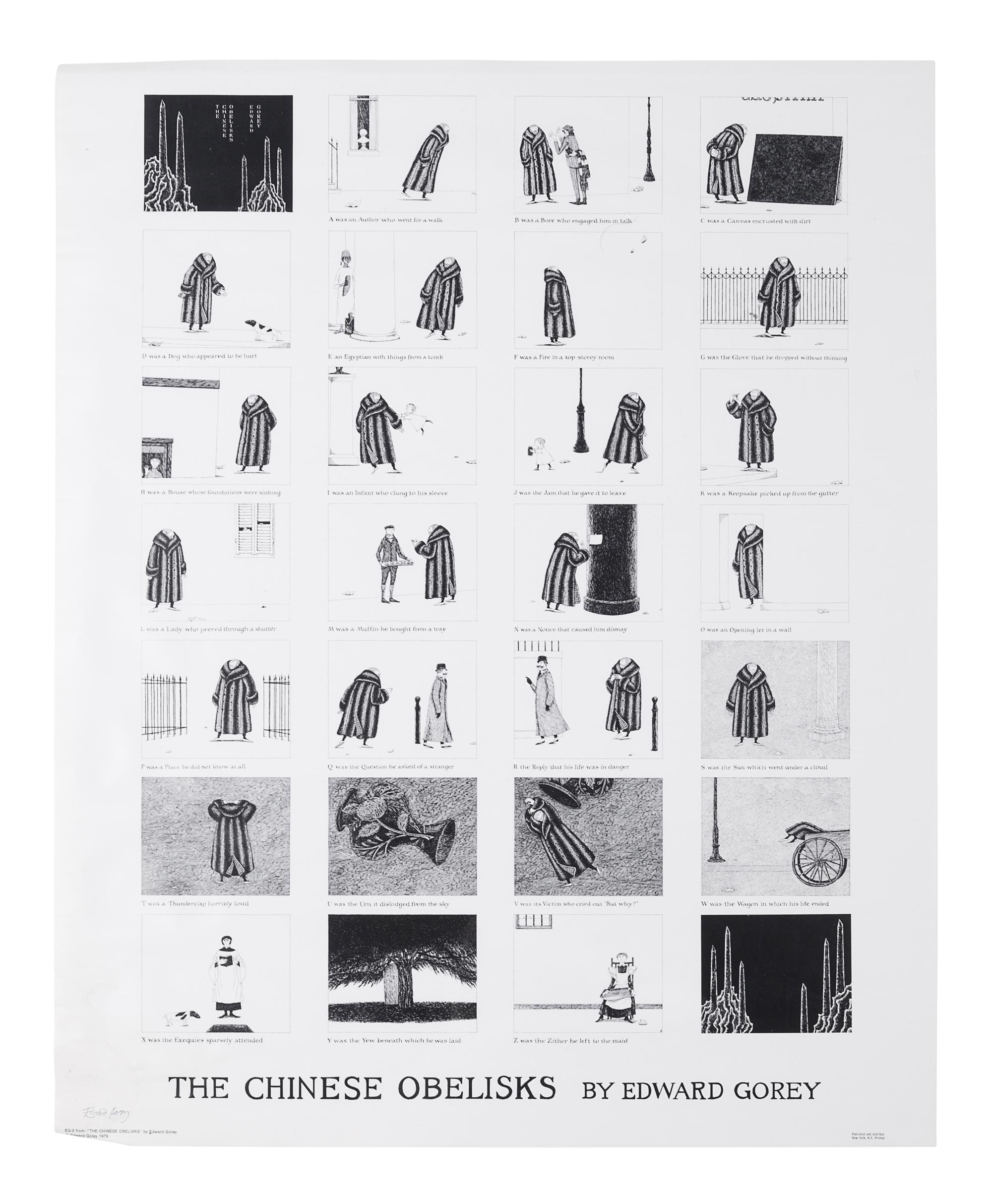 [GOREY -- POSTERS]. A group of 4 posters SIGNED BY GOREY, comprising: