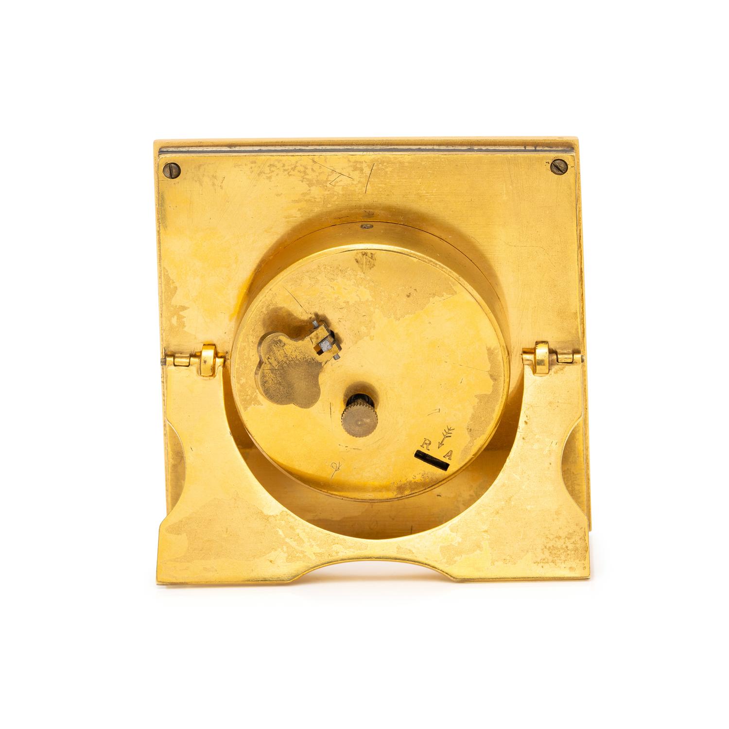 TIFFANY & CO., FRANCE, BRASS DESK CLOCK