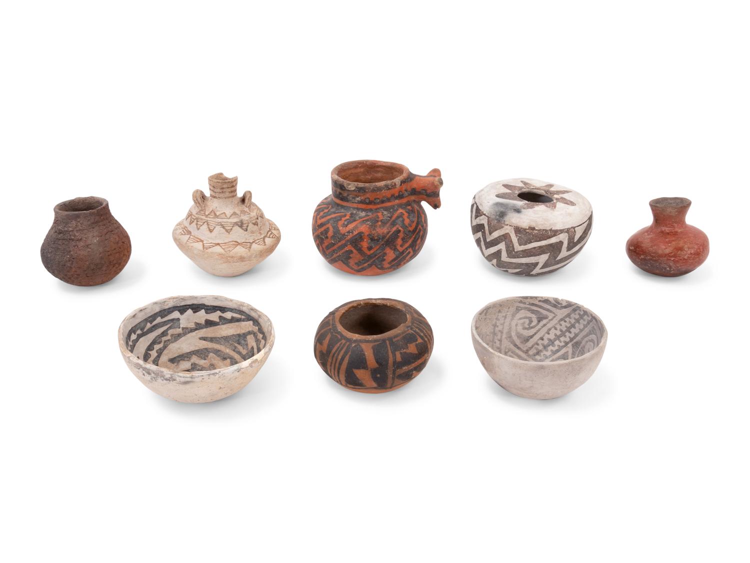 Collection of Anasazi Pottery, Miniature