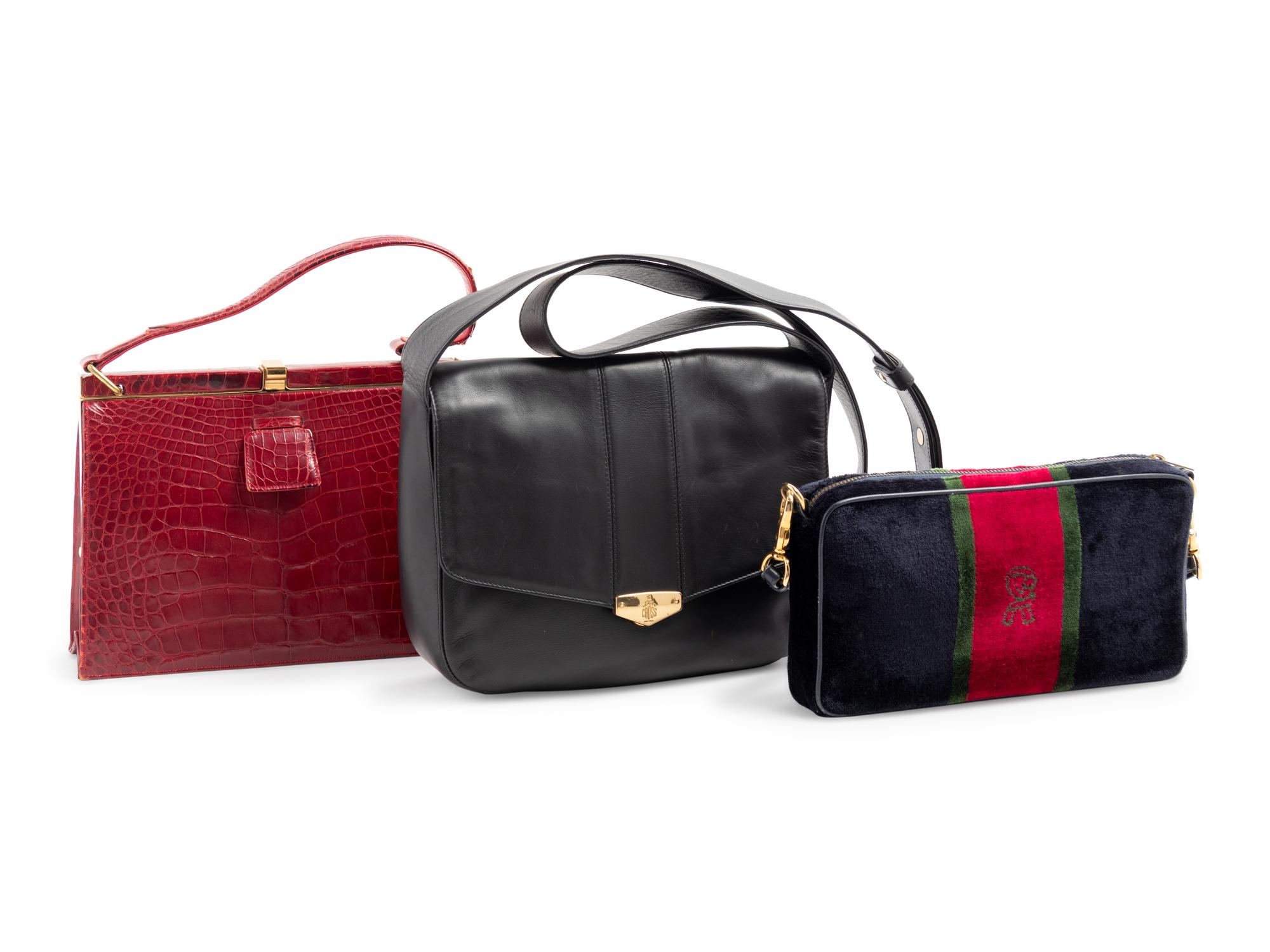 Three Vintage Designers Bags; One Roberta di Camerino, Two Mark Cross, 1970-1980s