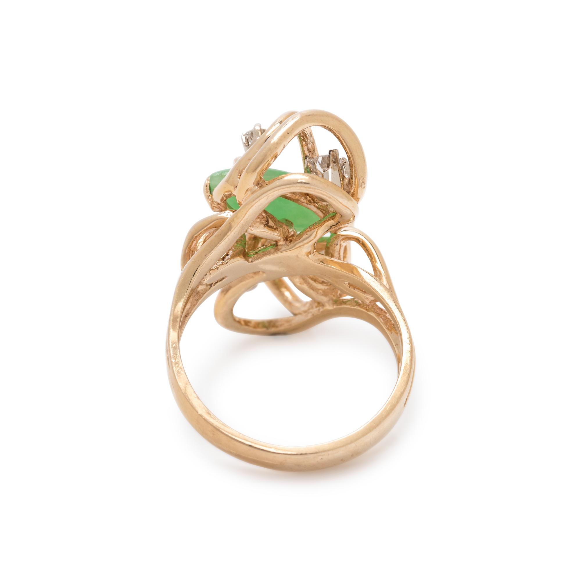 JADE AND DIAMOND RING