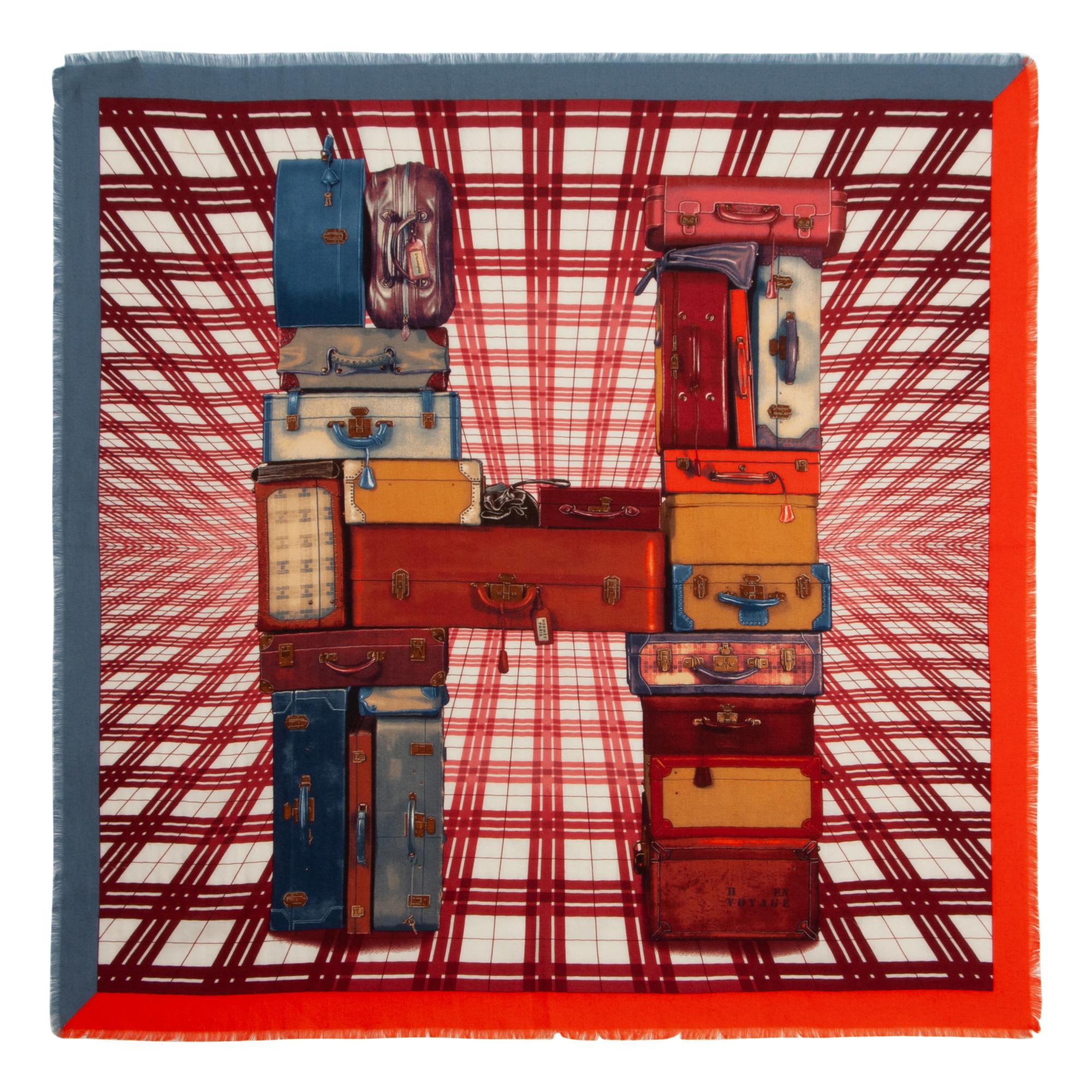 Two Hermès 90cm Silk/Cashmere Scarves
