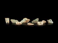 Nine Chinese Carved Jade Articles