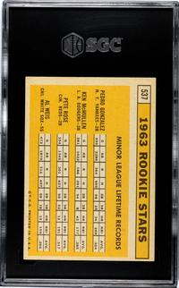 A 1963 Topps Pete Rose Rookie Baseball Card No. 537 (SGC 5.5 EX+)
