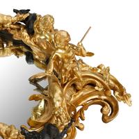 A Large Rococo Style Gilt and Patinated Bronze Surtout de Table