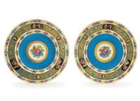 A Pair of Sèvres Style Porcelain Plates