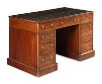 A Victorian Mahogany Pedestal Desk