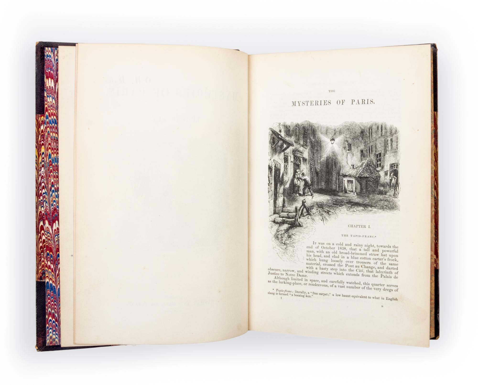 SUE, EUGENE. 2 works: The Wandering Jew (1844) and The Mysteries of Paris (1845). 6 vols. total.