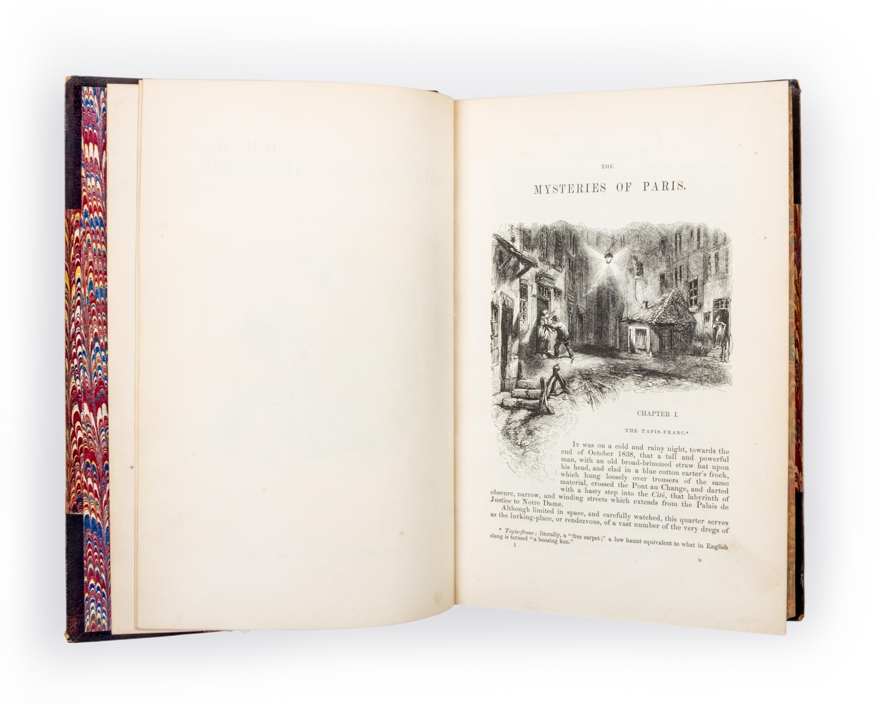 SUE, EUGENE. 2 works: The Wandering Jew (1844) and The Mysteries of Paris (1845). 6 vols. total.