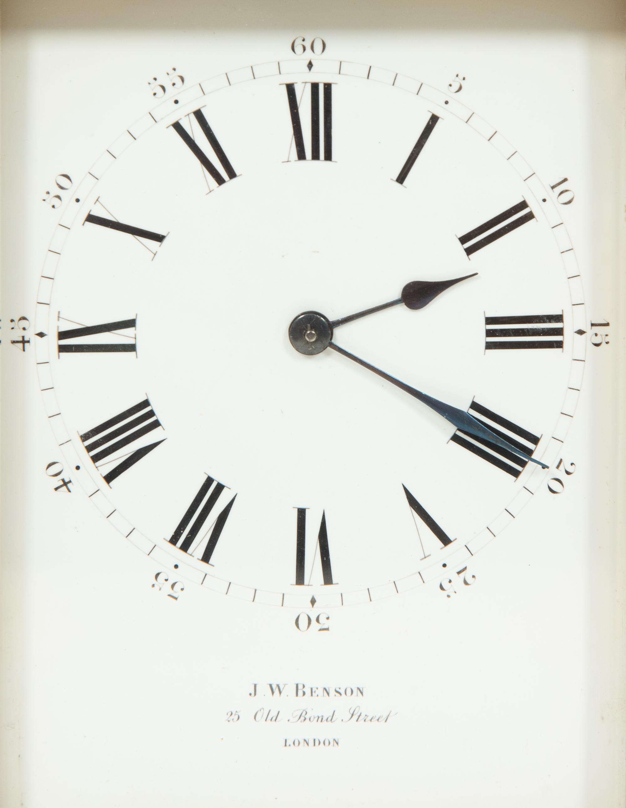 A Rare 'Giant' Gorge-Cased Brass Carriage Clock