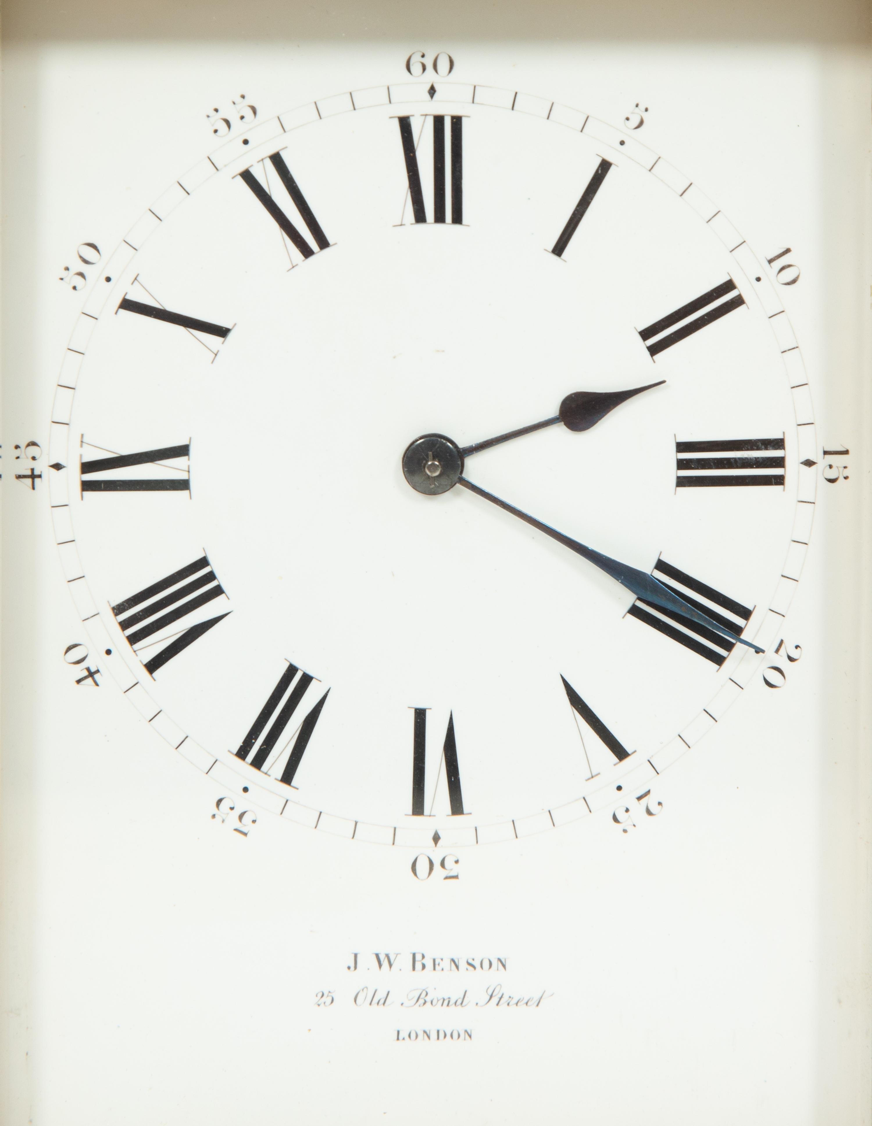 A Rare 'Giant' Gorge-Cased Brass Carriage Clock