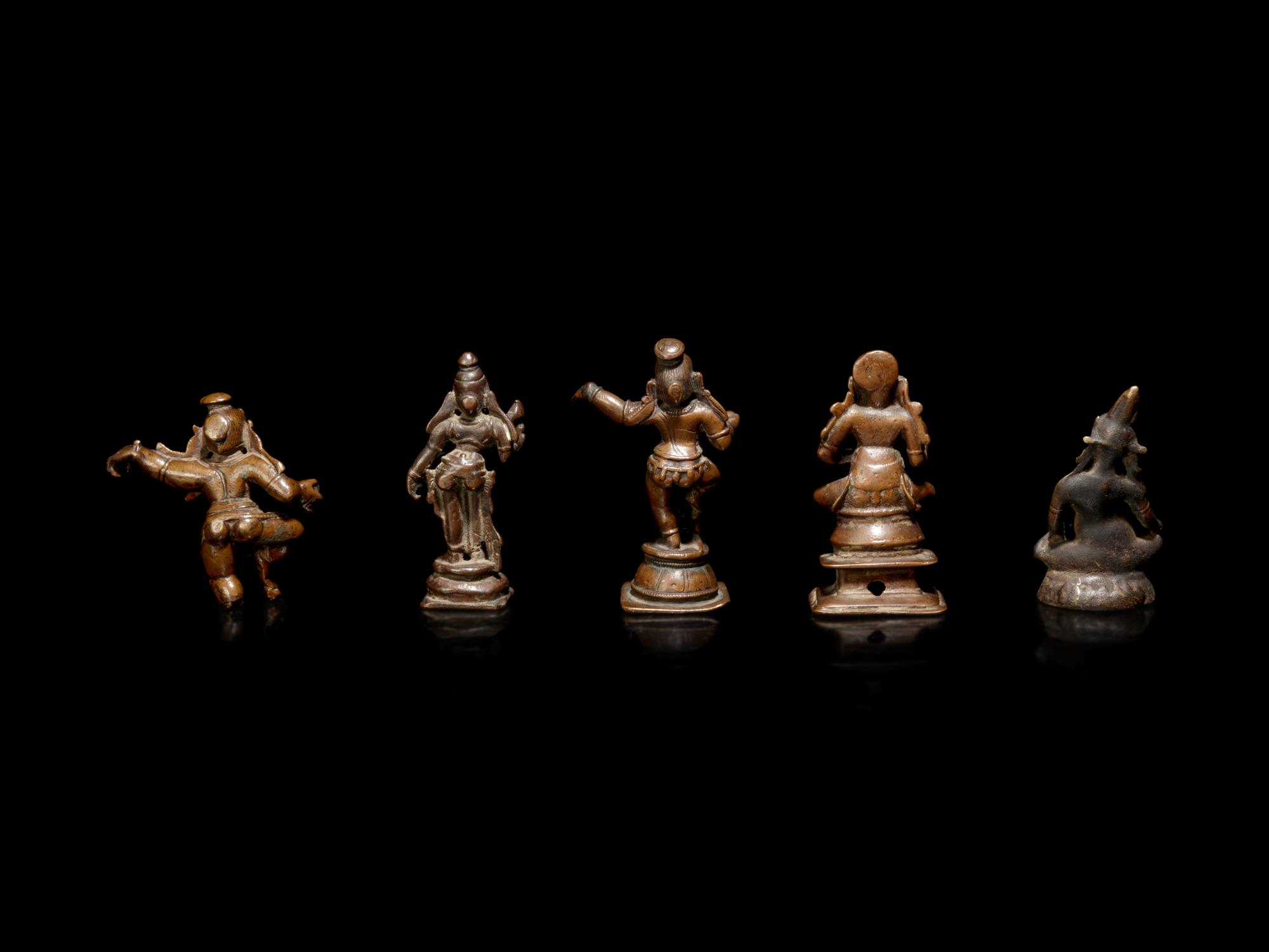 Five Indian Bronze Figures of Deities