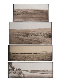 [WESTERN AMERICANA]. HUFFMAN, L.A., photog. 4 panoramic collotypes with western subject matter.
