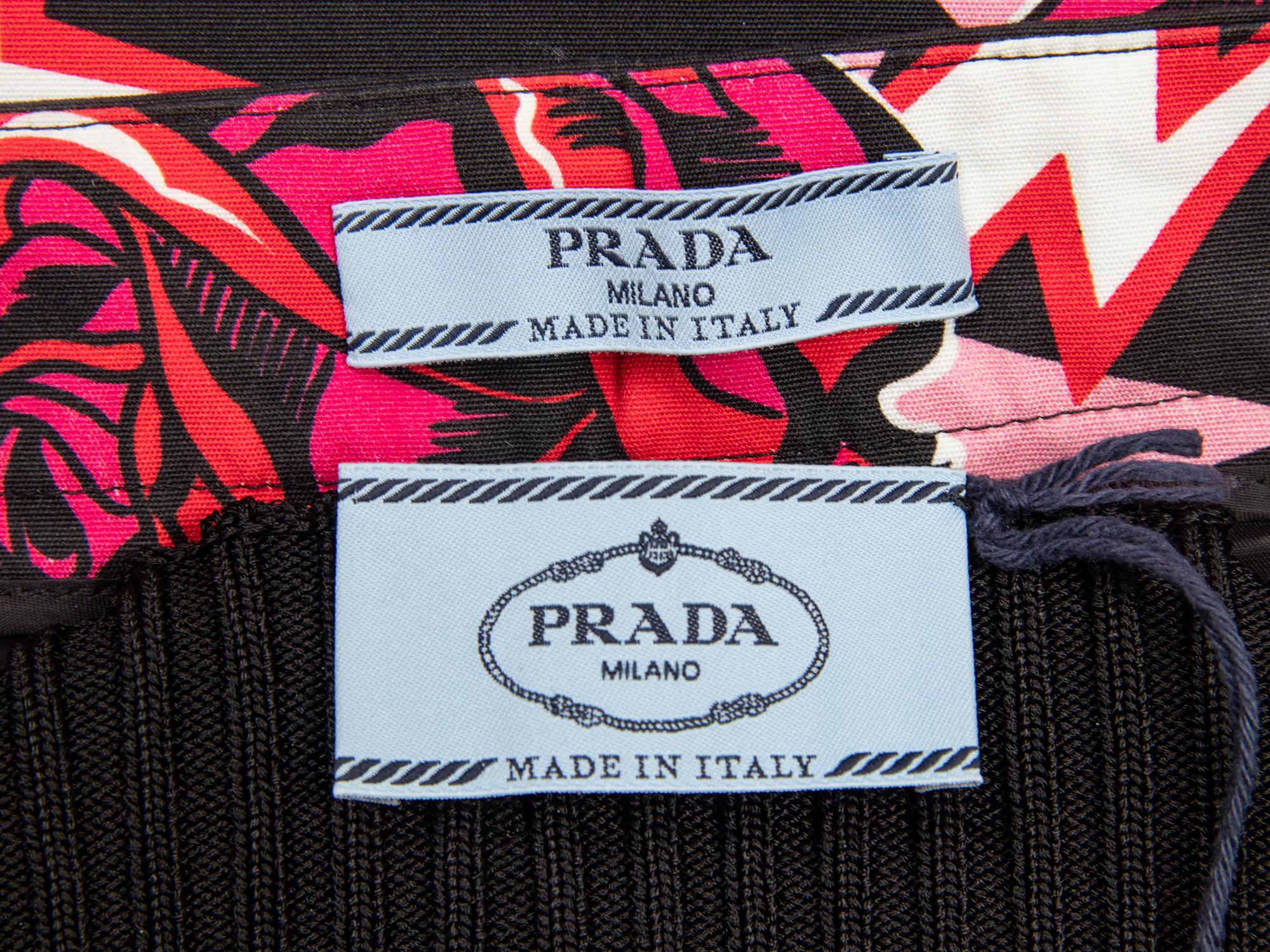 PRADA, KNIT BANDEAU & PRINTED SKIRT
