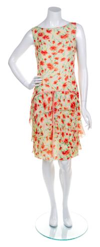 A Valentino Floral Sleeveless Dress, Size 6.