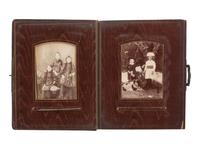 [EARLY PHOTOGRAPHY]. Four albums containing CDVs, tintypes, and cabinet cards of varying subjects.
