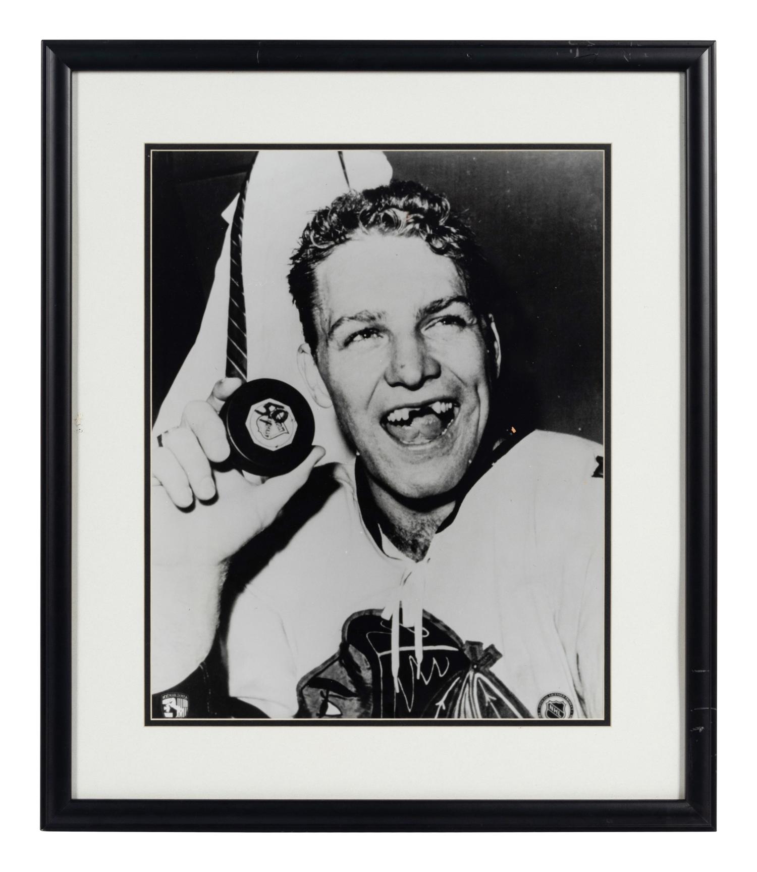 A Group of Six Photographs of Various Hockey Players Formerly Displayed at Mike Ditka’s Restaurant