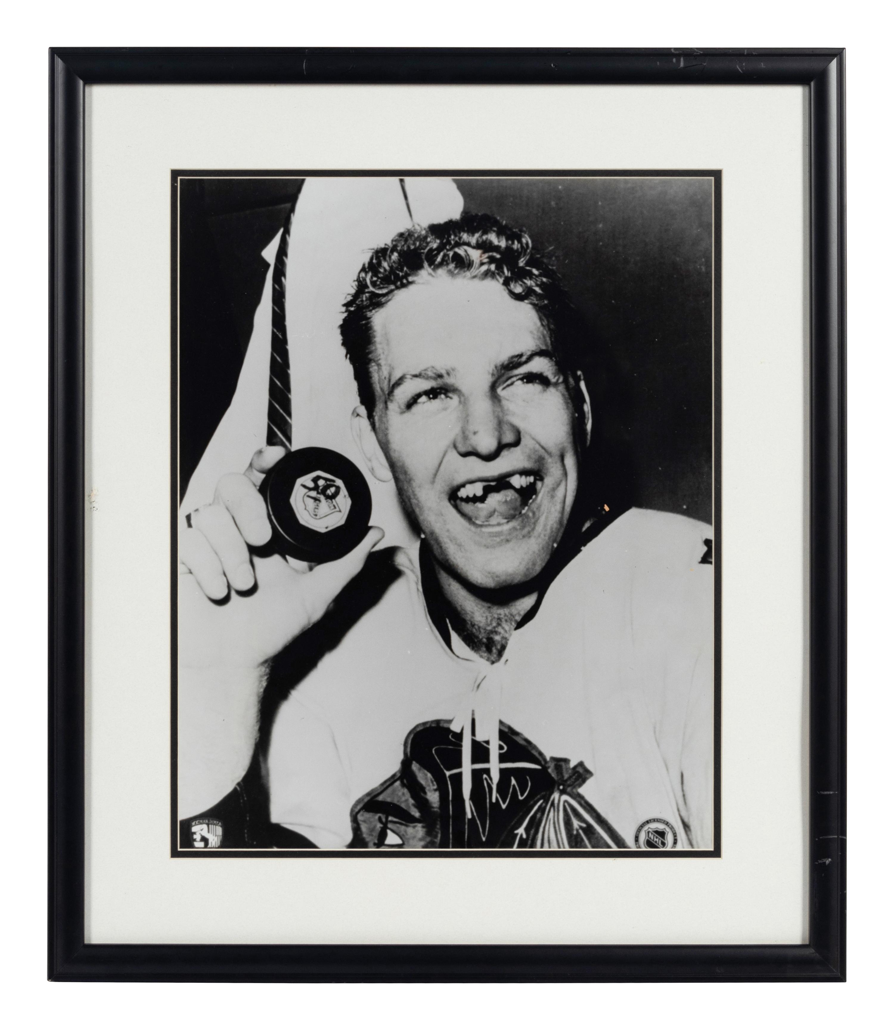 A Group of Six Photographs of Various Hockey Players Formerly Displayed at Mike Ditka’s Restaurant