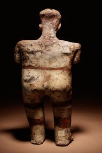 A Nayarit Painted Terracotta Standing Male Figure