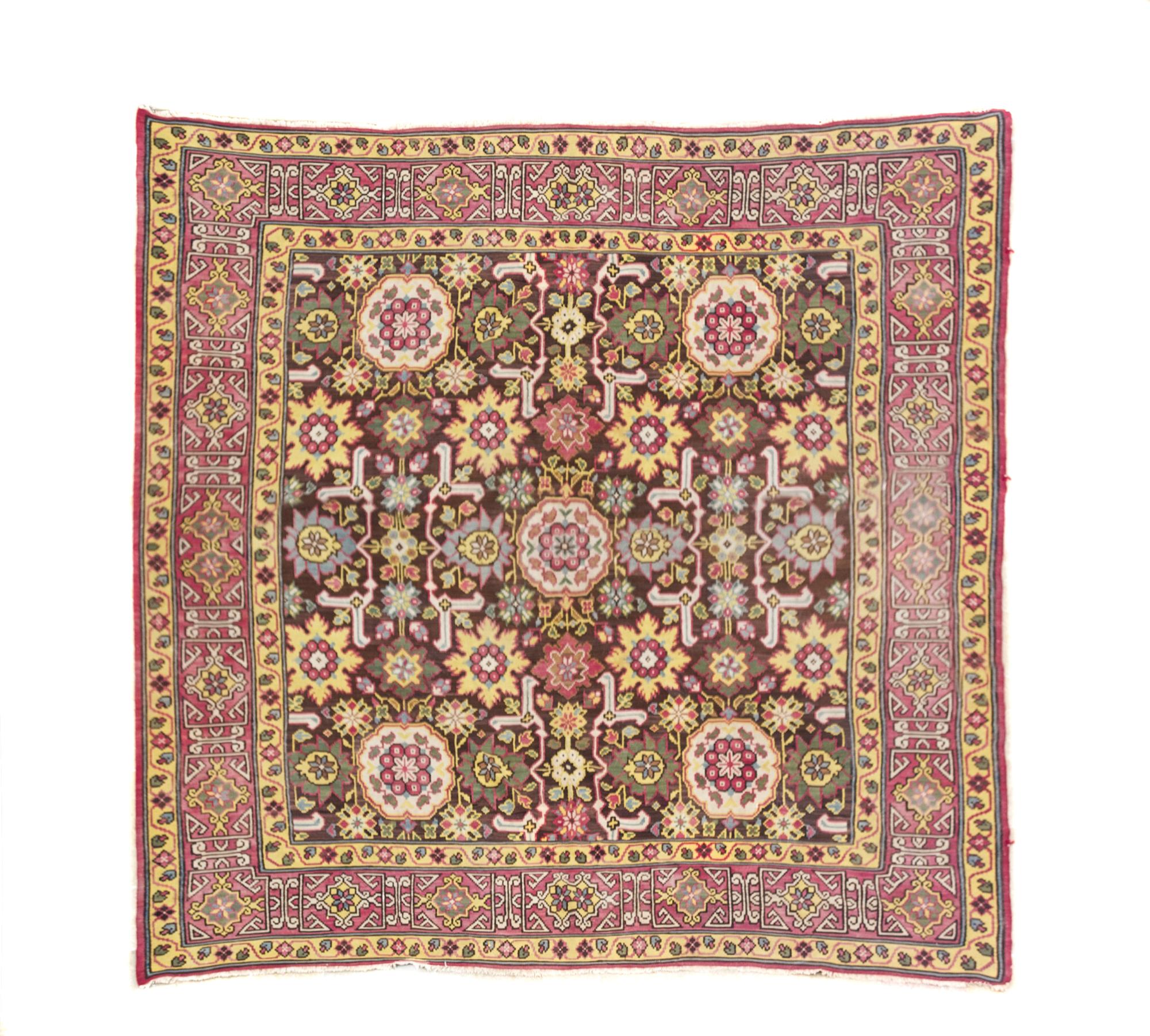 A Karabach Rug 10 feet 3 inches x 10 feet 3 inches.