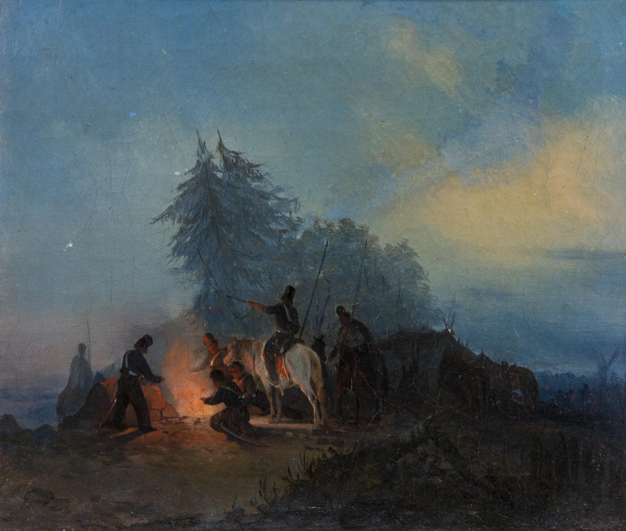 Fedor Il'ich Baikov, (Russian, 1825-1879), Military Encampment, 1847