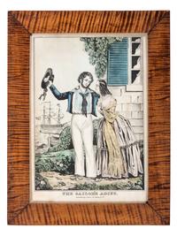 A ' Sailor's Adieu ' Hand Colored Lithograph