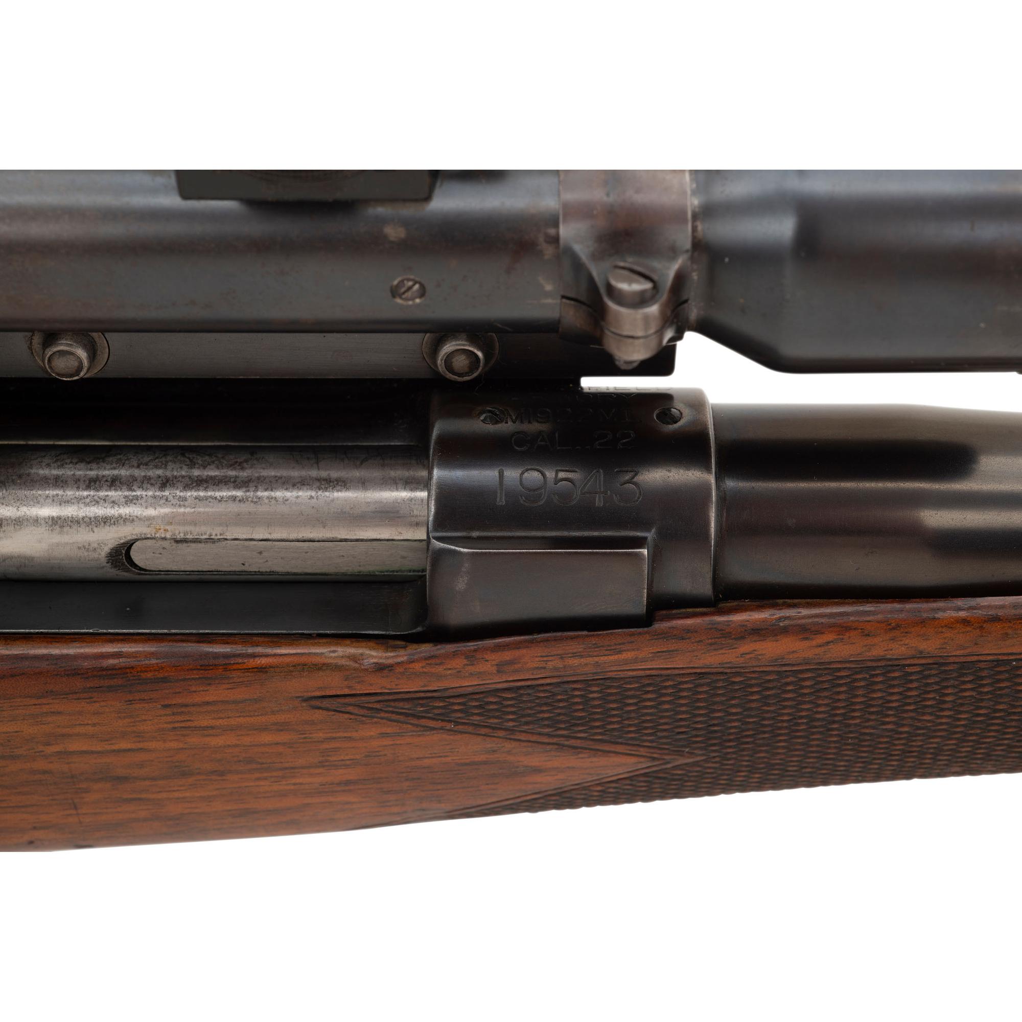 **U.S. Springfield Model 1922MI Sporterized and Converted to .22 Hornet with Griffin & Howe Mount and Hensoldt Telescopic Sight