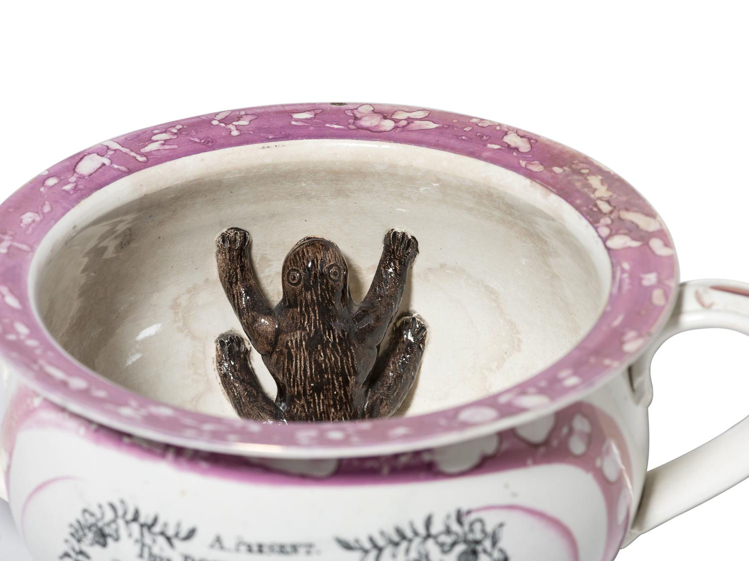 Two Sunderland Luster Chamber Pots