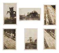 [AMERICANA]. Small collection of photographs related to Tony Sarg, inventor of the Macy's Thanksgiving Day Parade balloons. Ca 1930s.