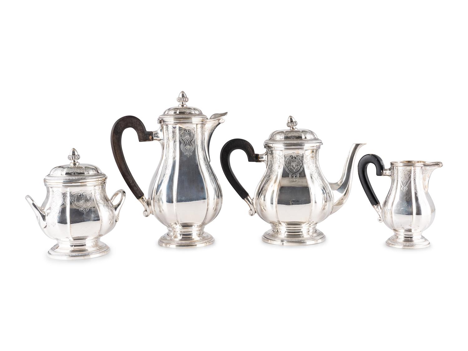 A French Silver Four-Piece Tea and Coffee Service