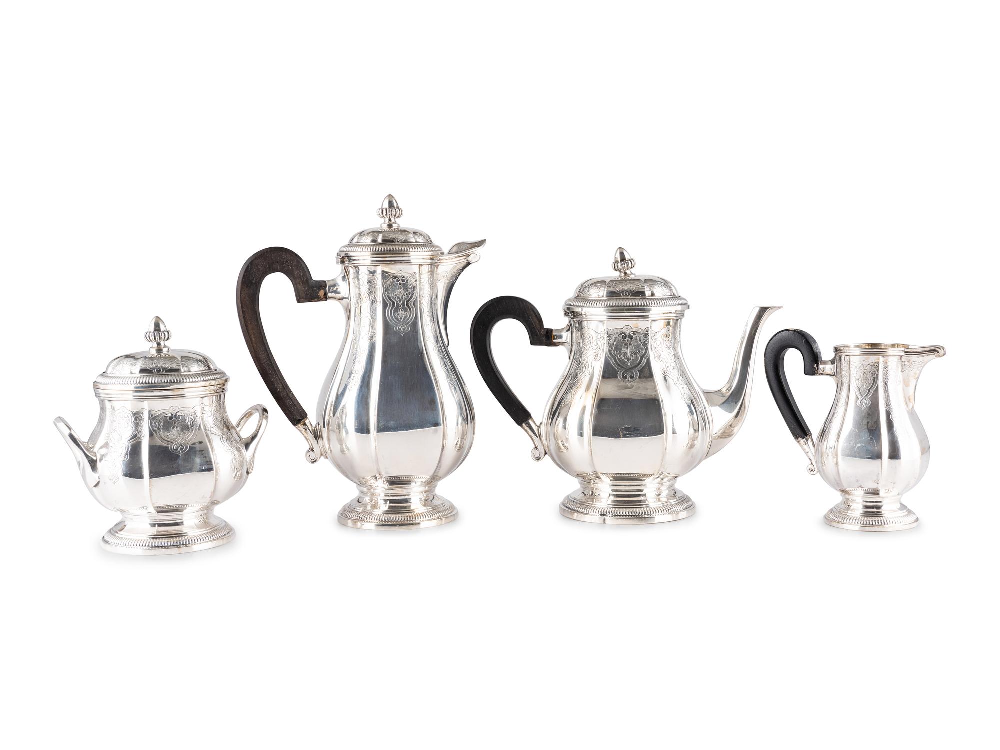 A French Silver Four-Piece Tea and Coffee Service