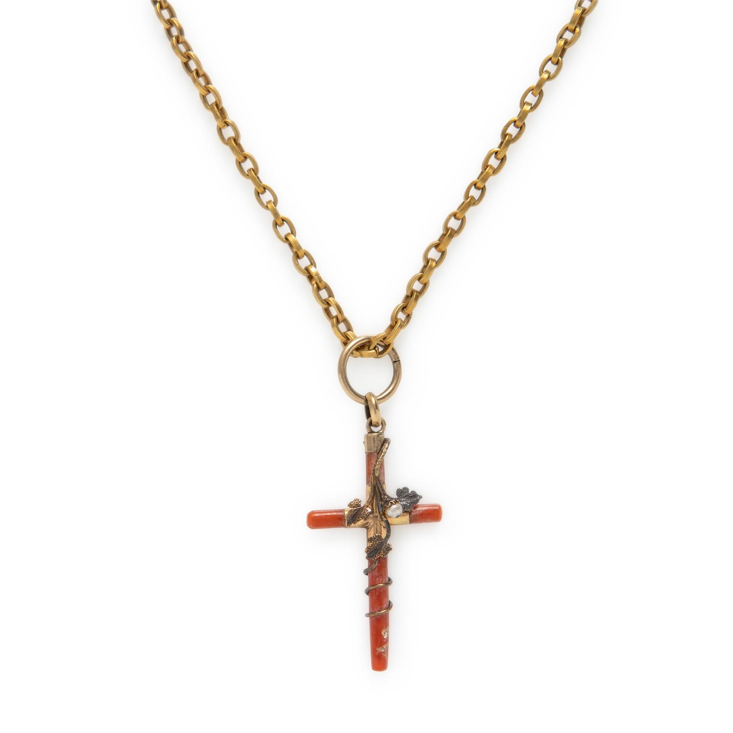 Collection of Coral and Yellow Gold Jewelry