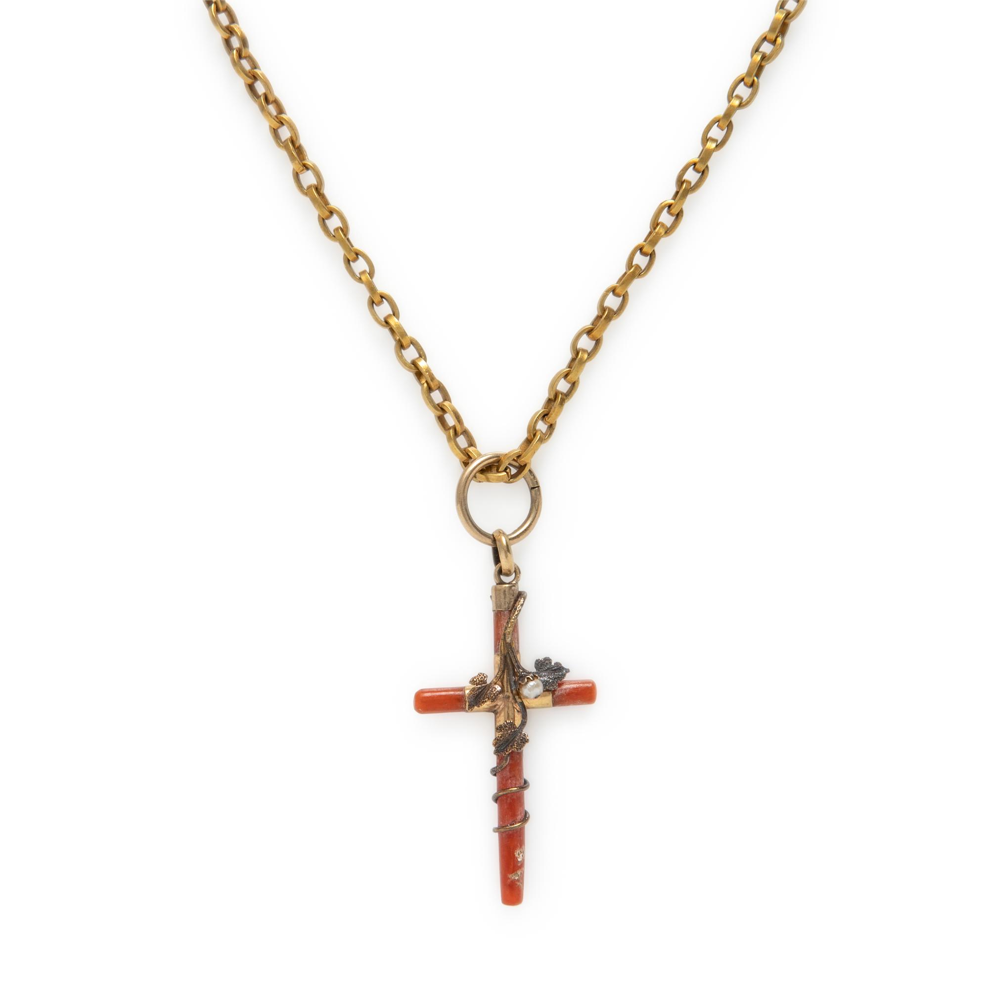 Collection of Coral and Yellow Gold Jewelry