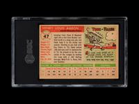 A 1955 Topps Hank Aaron Baseball Card No. 47 (SGC 3 VG)